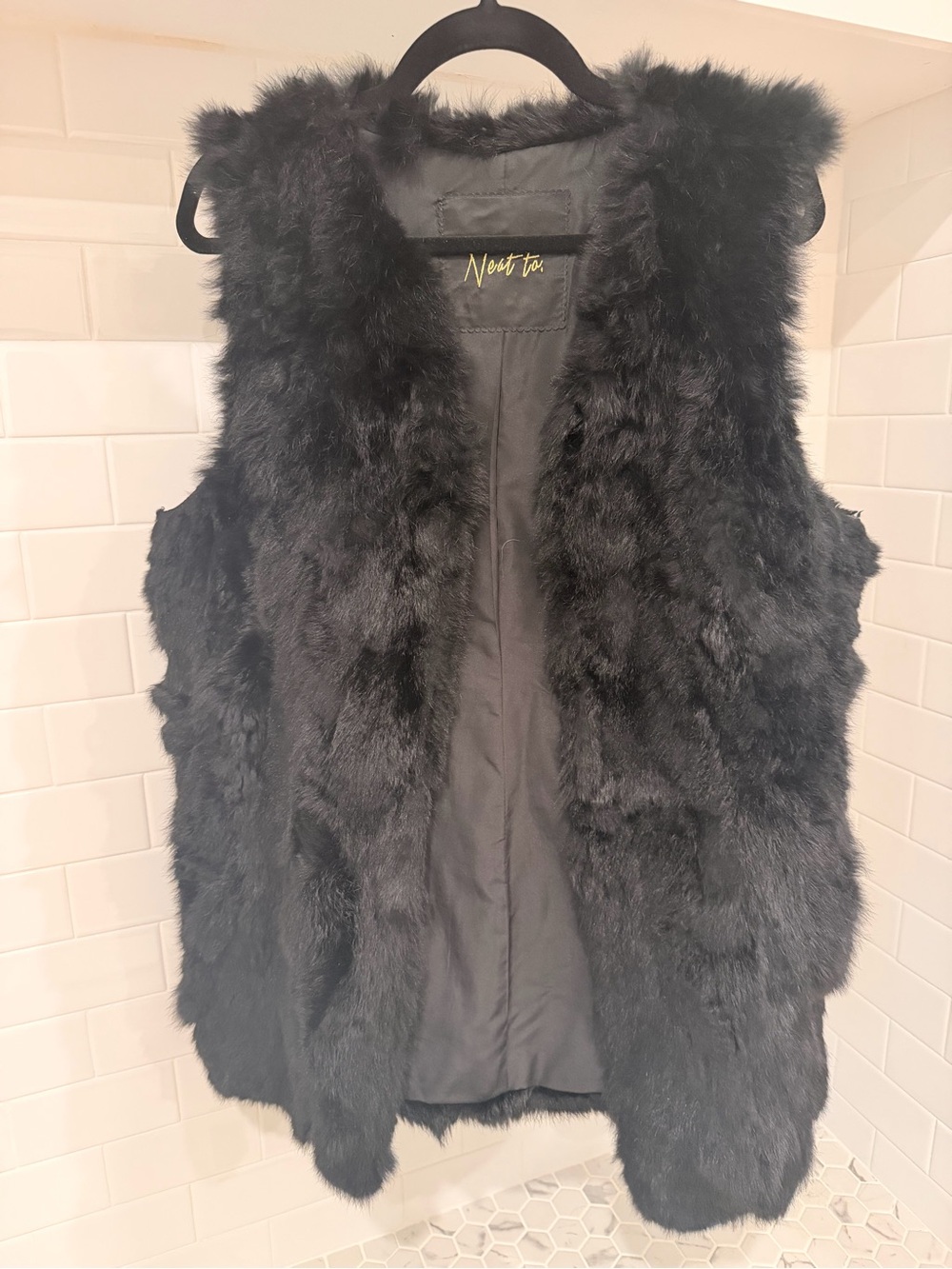 Black Faux Fur Vest - Neat To Brand